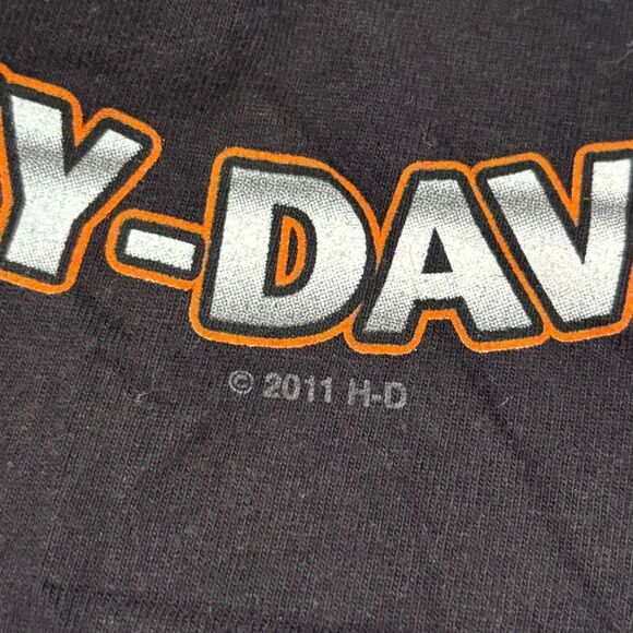 Harley Davidson Toad Suck  Long Sleeve Tee 3XL Black Double Side 2011 Conway AK - Picture 7 of 7